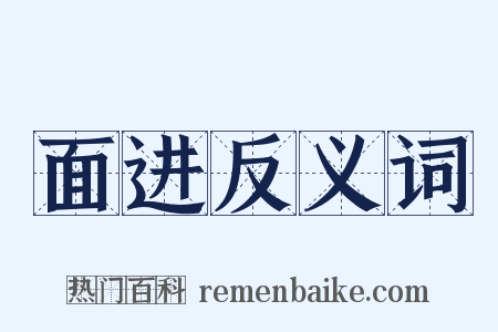 面进反义词是什么意思的图片